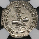 79 NGC Ch VF Domitian Denarius Roman Empire Navy Victory Legion Eagle  (22030202C)