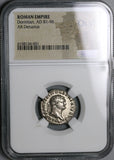 79 NGC Ch VF Domitian Denarius Roman Empire Navy Victory Legion Eagle  (22030202C)