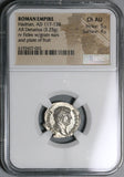 134 NGC Ch AU Hadrian Denarius Roman Empire Fides Fruit Lustrous (21083106C)