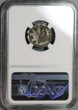 119 Hadrian NGC Ch XF Roman Empire Denarius Pax Pedigree (19092503C)
