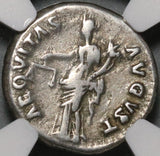 97 NGC VF Nerva Roman Empire Denarius Aequitas Scales Silver Coin (20071501C)