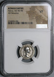 97 NGC VF Nerva Roman Empire Denarius Aequitas Scales Silver Coin (20071501C)