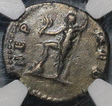 71 NGC VF Titus Caesar Roman Empire Denarius Neptune Pedigree (20020304C)