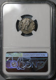 71 NGC VF Titus Caesar Roman Empire Denarius Neptune Pedigree (20020304C)