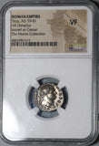 71 NGC VF Titus Caesar Roman Empire Denarius Neptune Pedigree (20020304C)