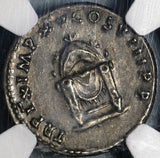 80 NCG Ch XF Titus AR Denarius Roman Empire Throne Coliseum Pompeii Vesuvius (20121001C)