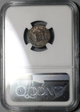 80 Titus Denarius Roman Empire Throne NGC VF Not in RIC Coliseum (20042601C)