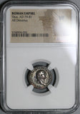80 Titus Denarius Roman Empire Throne NGC VF Not in RIC Coliseum (20042601C)