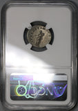 103 NGC AU Trajan Roman Empire Denarius Aequitas Fine Style Pedigree Ancient Coin (18100403C)