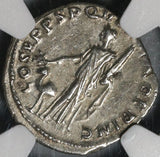 106 NGC XF Trajan Roman Empire Denarius Arabia Camel Unpublished Portrait  (21032101C)