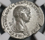 114 NGC Ch XF Trajan's Column Denarius Roman Empire Dacian Military Monument (21020903C)