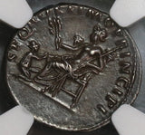 103 Trajan Roman Empire Denarius Dacian Pax Historic Victory NGC AU (19092502C)