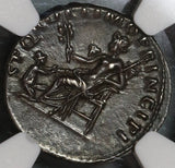 103 Trajan Roman Empire Denarius Dacian Pax Historic Victory NGC AU (19092502C)