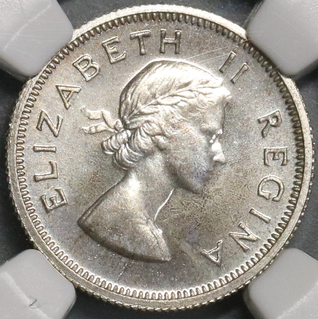1960 South Africa 6 Pence NGC PF 65 Last Union Proof Coin