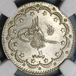 1885 NGC MS 66 Turkey 5 Kurush 1293/11 Ottoman Empire Silver Coin (22091402C)