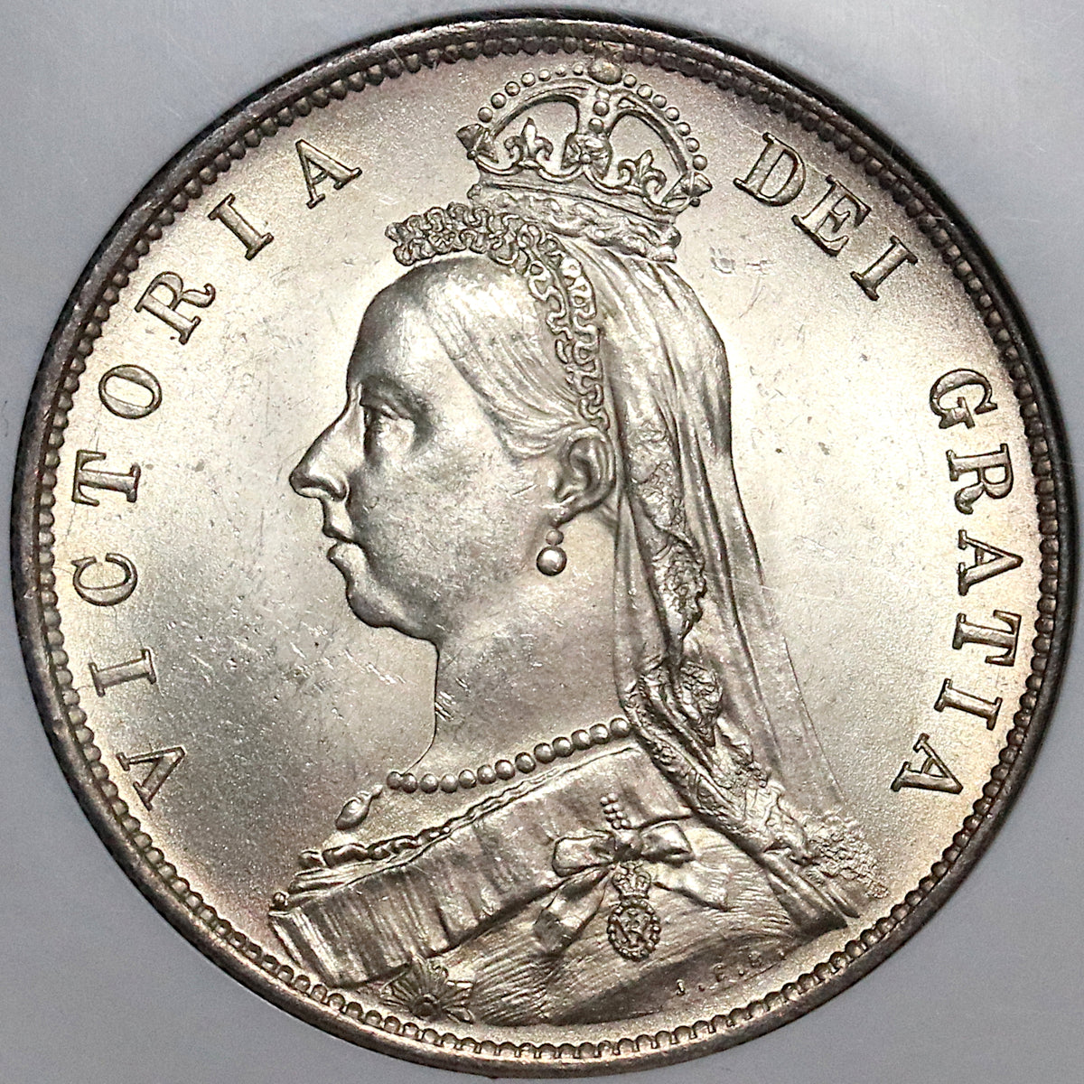 最高の 1888 NGC MS 64 Victoria 1/2 Crown Great Britain Gem Silver コレクション
