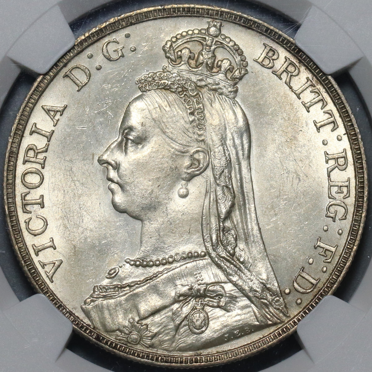 ★激レア★JubileeHead★NGC鑑定/MS62+★1SOV 1892 NGC MS 62 Victoria Crown Great Britain Jubilee Silver