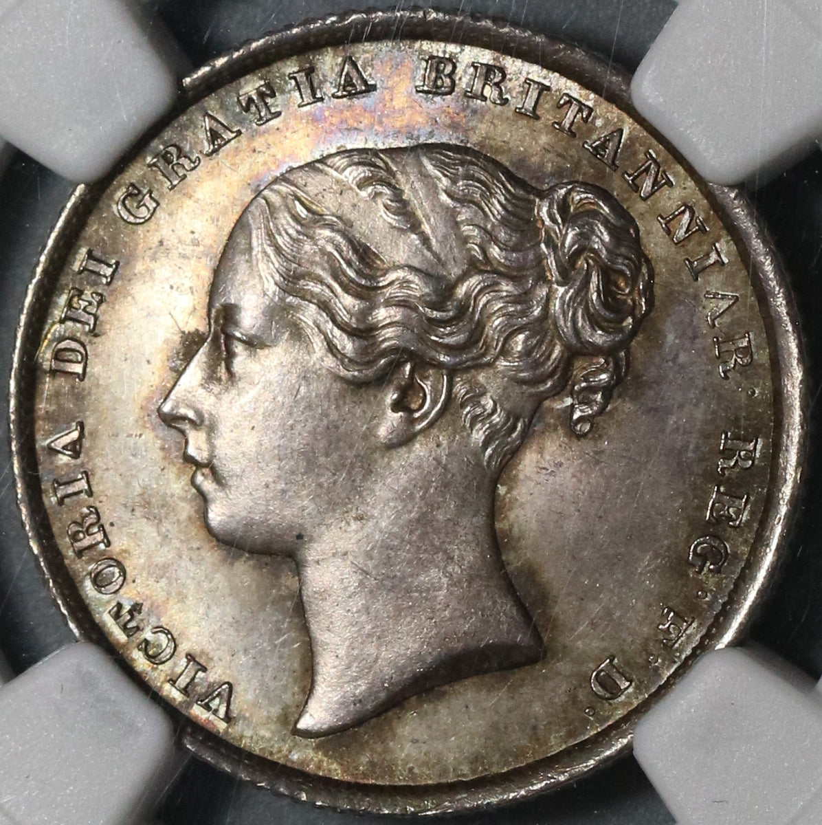 1839 NGC MS 64+ Victoria Shilling Great Britain GEM Silver