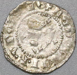 1342 Ludwig I Hungary Hammered Denar Anjou France Shield Silver Coin (23112507R)