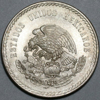 1948 Mexico 5 Pesos Cuauhtémoc Aztec Emperor UNC 0.87 oz asw Coin (23113005R)