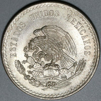 1948 Mexico 5 Pesos Cuauhtémoc Aztec Emperor UNC 0.87 oz asw Coin (23113005R)
