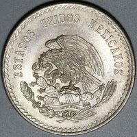1948 Mexico 5 Pesos Cuauhtémoc Aztec Emperor UNC 0.87 oz asw Coin (23113005R)