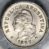 1897 PCGS MS 63 Argentina 10 Centavos Liberty Head Rare Coin POP 1/1 (26040801D)