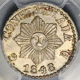 1848 PCGS MS 64 Argentina 1 Real Cordoba Sun Face Silver Coin POP 1/1 (26060101C)
