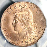 1888 PCGS MS 64 RB Argentina 2 Centavos Liberty 659k Key Coin POP 4/0 (24092402D)