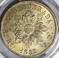 1852 PCGS MS 63 Argentina 8 Reales Cordoba Sunface Silver Coin POP 2/1 (23082905C)
