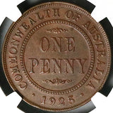 1925 NGC XF 45 Australia Penny Key George V Britain Empire Coin (26010401C)