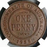 1925 NGC XF 45 Australia Penny Key George V Britain Empire Coin (26010401C)