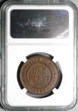 1925 NGC XF 45 Australia Penny Key George V Britain Empire Coin (26010401C)