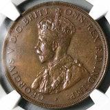 1925 NGC XF 45 Australia Penny Key George V Britain Empire Coin (26010402C)
