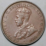 1931 Australia 1 Penny XF English Obverse Dropped 1 George V Key Date Coin (25092301R)