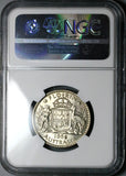 1956 NGC MS 63 Australia Florin 2 Shillings Elizabeth Key Silver Coin (24022502C)