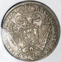 1721 NGC XF 45 Austria Thaler Charles VI Hall Mint Silver Coin (25042903C)