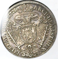 1721 NGC XF 45 Austria Thaler Charles VI Hall Mint Silver Coin (25042903C)