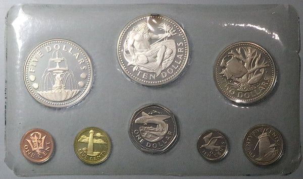 1974 Barbados Proof Set National Coins 1.93 Oz ASW (25072503R)