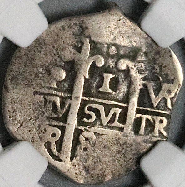 1684 NGC VF 20 Bolivia Cob 1 Real Potosi Charles II Spain Colonial Silver Coin (23052701C)