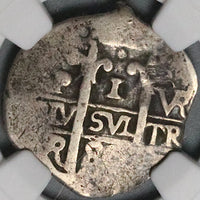 1684 NGC VF 20 Bolivia Cob 1 Real Potosi Charles II Spain Colonial Silver Coin (23052701C)