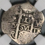 1684 NGC VF 20 Bolivia Cob 1 Real Potosi Charles II Spain Colonial Silver Coin (23052701C)