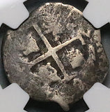 1684 NGC VF 20 Bolivia Cob 1 Real Potosi Charles II Spain Colonial Silver Coin (23052701C)