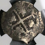 1684 NGC VF 20 Bolivia Cob 1 Real Potosi Charles II Spain Colonial Silver Coin (23052701C)