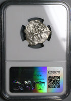 1693 NGC AU Bolivia Cob 1 Real Potosi Spain Colonial Silver Coin POP 2/0 (23121601C)