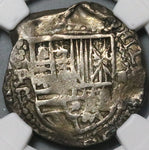 1605 NGC XF 45 Bolivia Cob 2 Reales Philip III Potosi Colonial Coin POP 1/2 (23121601D)