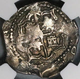 1605 NGC XF 45 Bolivia Cob 2 Reales Philip III Potosi Colonial Coin POP 1/2 (23121601D)