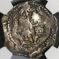 1605 NGC XF 45 Bolivia Cob 2 Reales Philip III Potosi Colonial Coin POP 1/2 (23121601D)