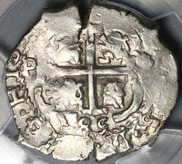 1685 PCGS AU 53 Bolivia Cob 2 Reales Potosi Spain Colonial Silver Coin POP 1/0 (23071801C)