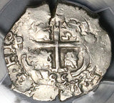 1685 PCGS AU 53 Bolivia Cob 2 Reales Potosi Spain Colonial Silver Coin POP 1/0 (23071801C)